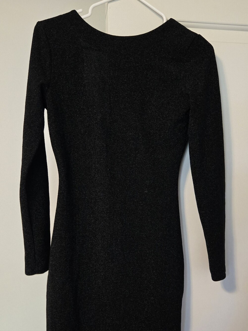 H And M (Small) Black/Glittery Twist-Detail Dress
